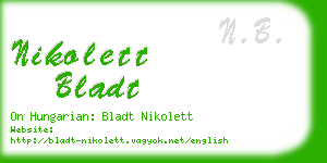 nikolett bladt business card